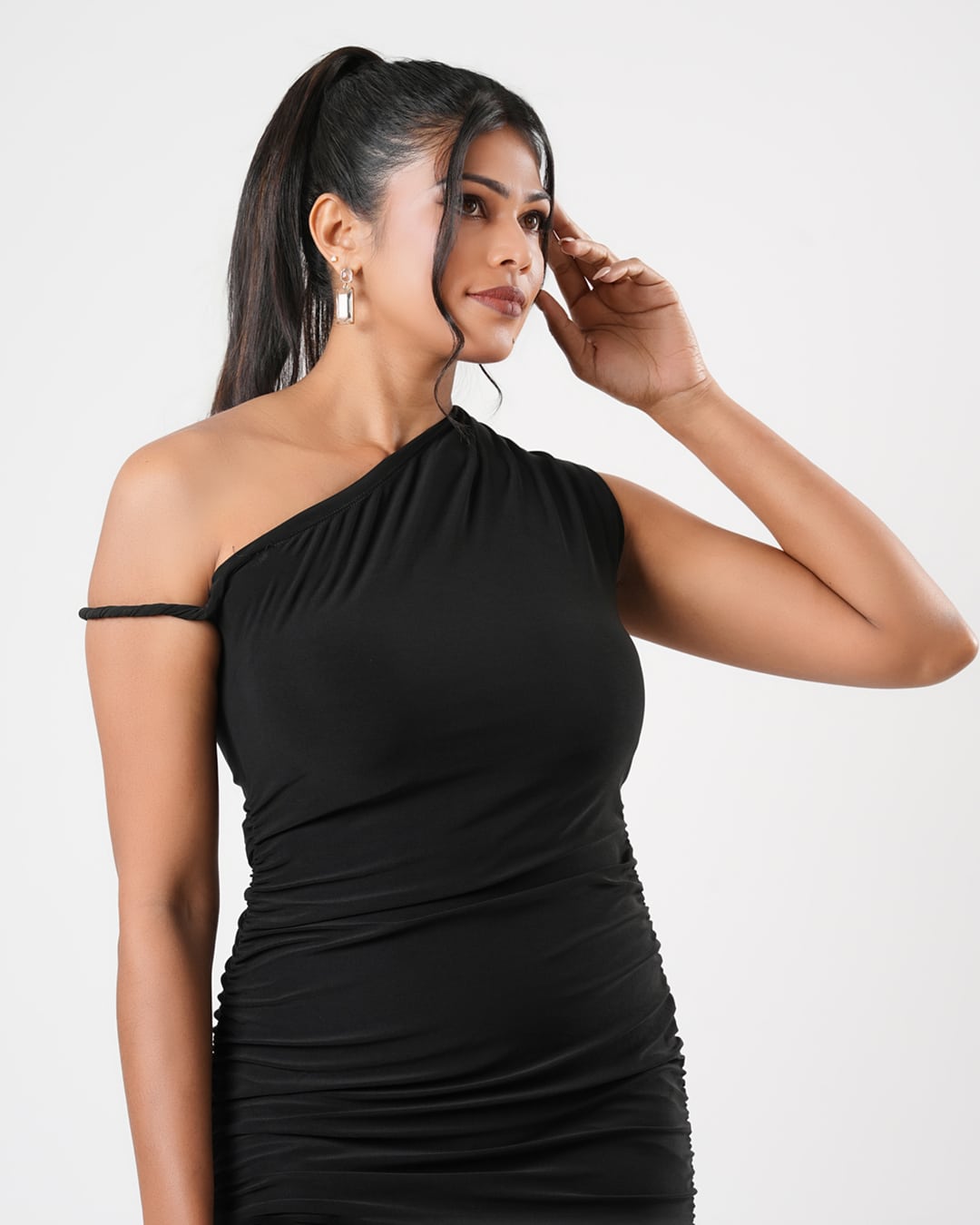 One Shoulder Twist Luxe