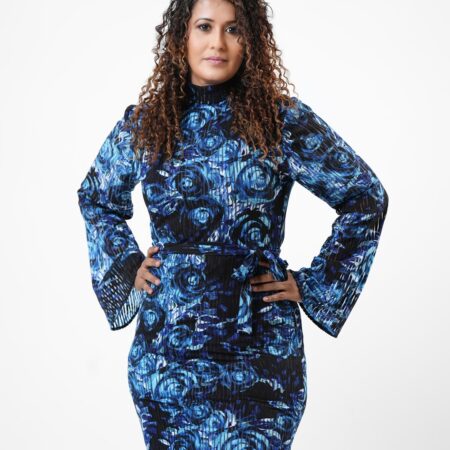 Blue and Black Kimono Luxe