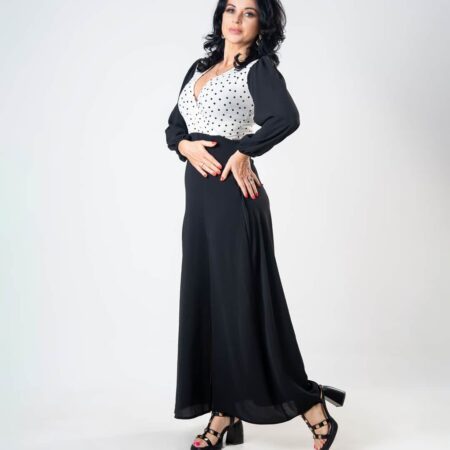 White Polka Dot Two Tone