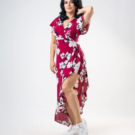 Olivia Blanco Pink Midi Ruffle