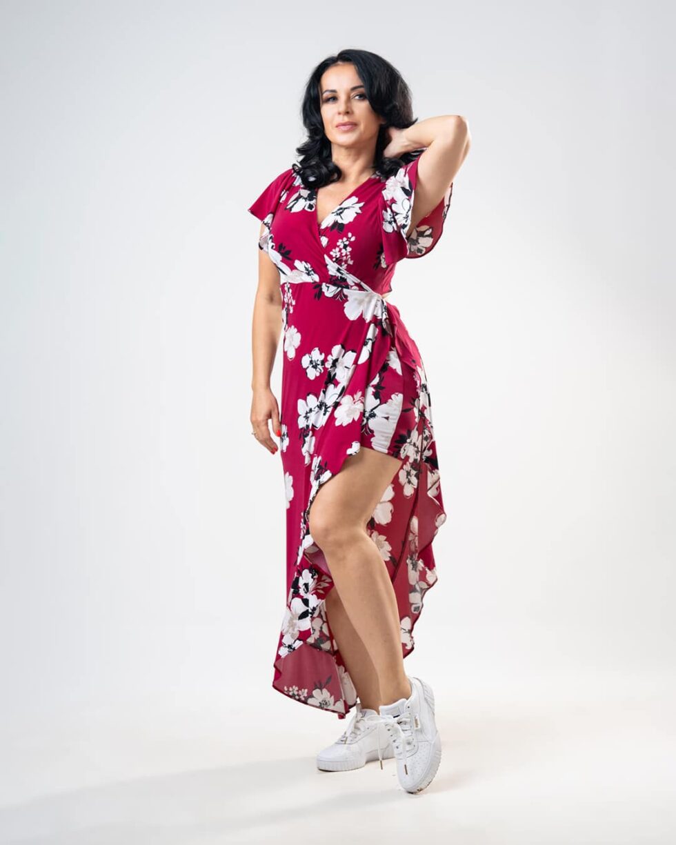 Olivia Blanco Pink Midi Ruffle - Kathyusha Olivia Blanco Pink Midi Ruffle