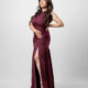 Zeela Plum Red Luxe Dress