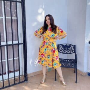 Yellow Floral Midi