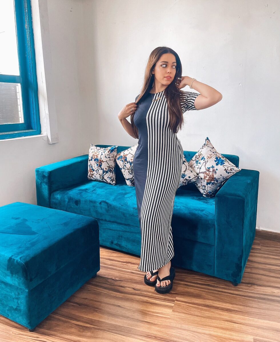 Stripe Two Tone Bodycone Luxe - Kathyusha Stripe Two Tone Bodycone Luxe