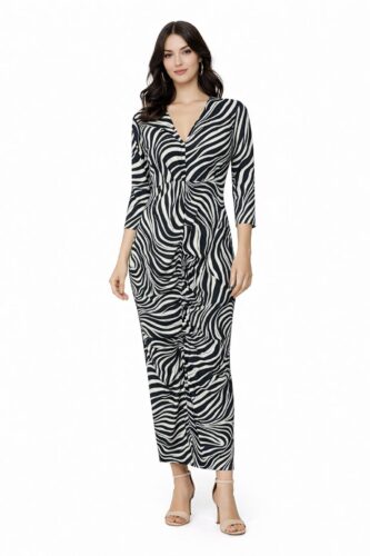 Kiera Limited Edition Designer Monochrome Luxe Dress