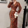 Leopard Two Piece Dress