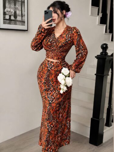 Leopard Two Piece Dress