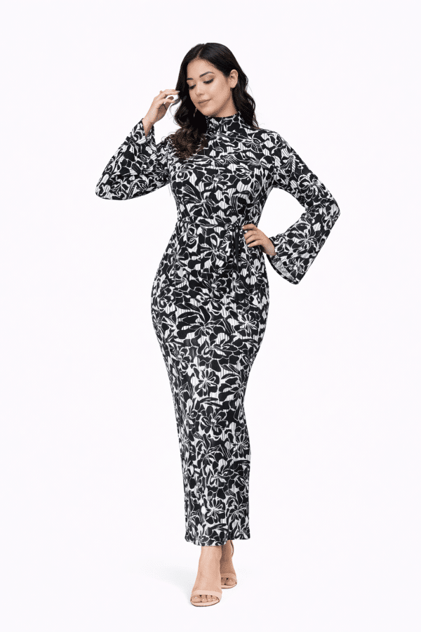 Black and White Kimono